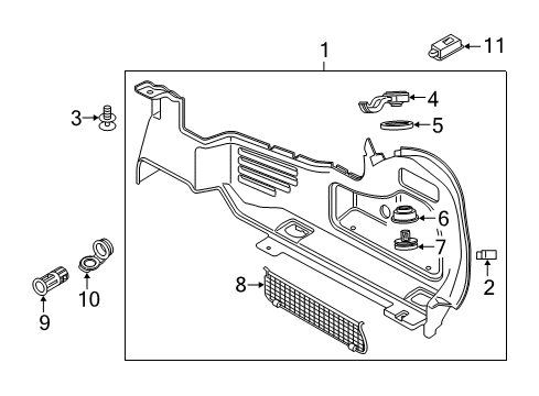 2024 Audi A5 Quattro Interior Trim - Rear Body Diagram 6