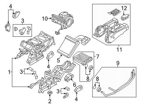 2020 Audi Q7 A/C & Heater Control Units Diagram