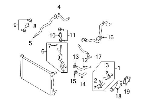 2009 Audi A4 Quattro Hoses, Lines & Pipes Diagram