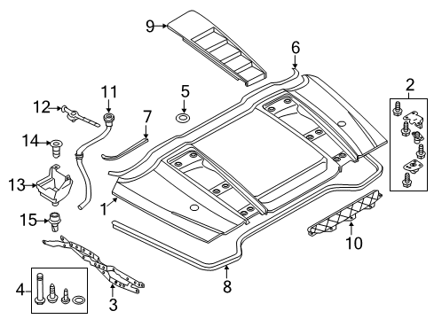 2011 Audi R8 Exterior Trim - Top Diagram