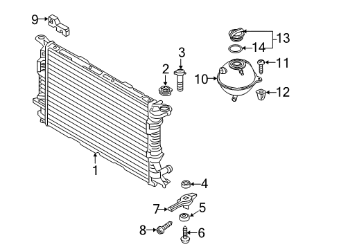 2015 Audi Q3 Radiator & Components Diagram