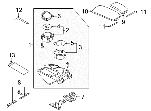 2008 Audi Q7 Front Console Diagram