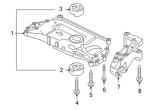 2006 Audi A3 Quattro Suspension Mounting - Front Diagram
