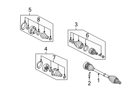 2002 Audi A4 Drive Axles - Rear Diagram