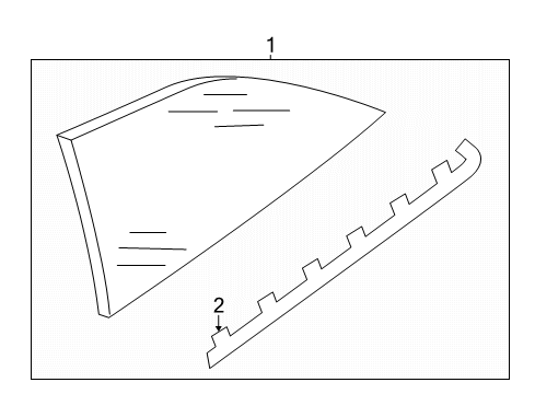 2024 Audi A5 Quattro Glass & Hardware - Quarter Panel Diagram
