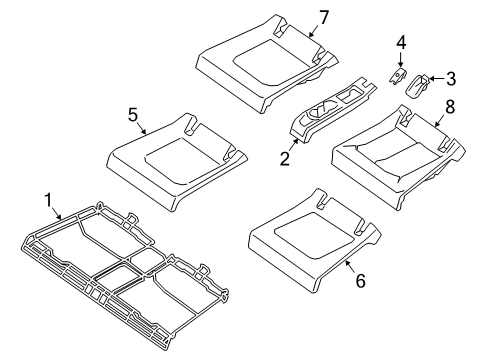 2024 Audi A5 Quattro Rear Seat Components Diagram 4