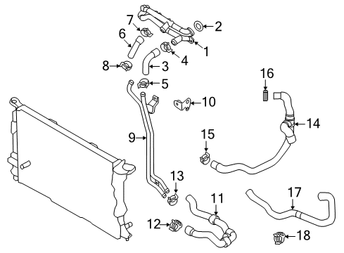 2015 Audi S5 Hoses, Lines & Pipes Diagram