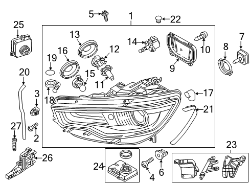 2014 Audi A6 Bulbs Diagram