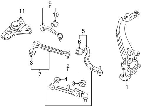 2008 Audi A4 Quattro Front Suspension Components Diagram