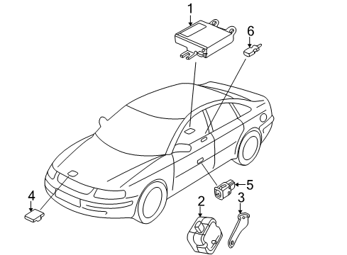 2003 Audi A4 Anti-Theft Components Diagram