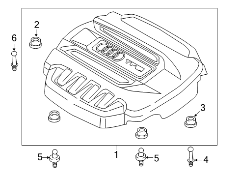 2017 Audi TTS Quattro Engine Appearance Cover Diagram