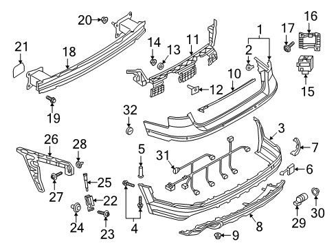 2019 Audi A4 allroad Bumper & Components - Rear Diagram