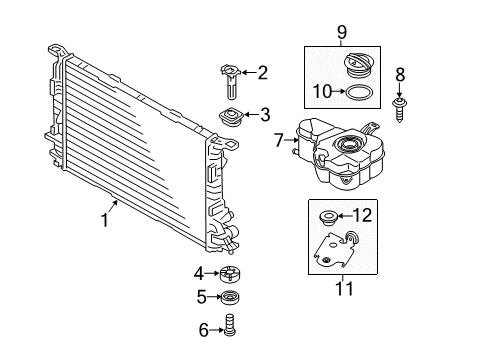 2015 Audi A8 Quattro Radiator & Components Diagram