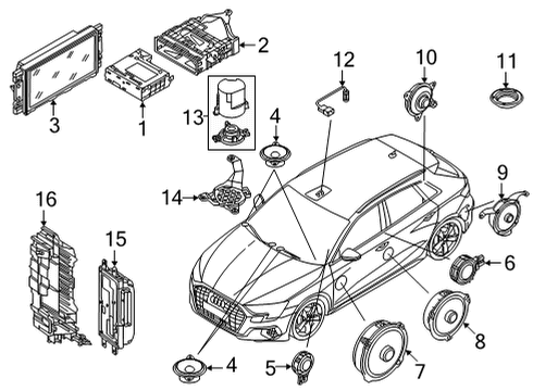 2025 Audi S3 Sound System Diagram