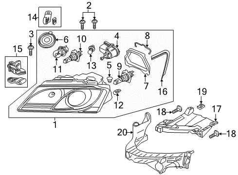 2012 Audi Q5 Bulbs Diagram