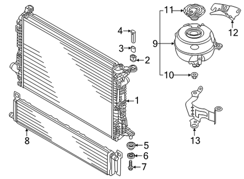 2025 Audi RS7 Sportback Radiator & Components Diagram
