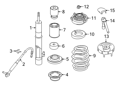 2019 Audi RS5 Sportback Struts & Components Diagram