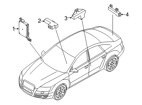 2012 Audi Q7 Keyless Entry Components Diagram