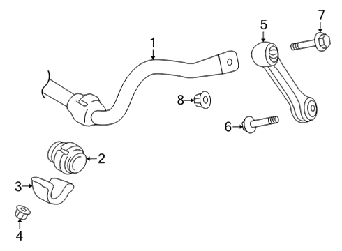 2022 Audi RS5 Stabilizer Bar & Components Diagram