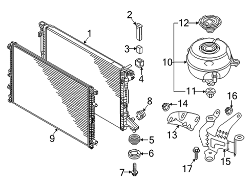 2024 Audi S7 Sportback Radiator & Components Diagram