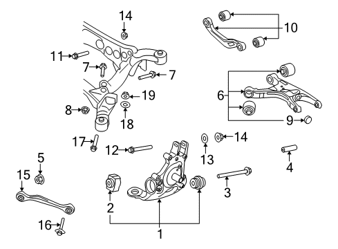2011 Audi A5 Rear Suspension Components Diagram