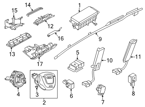 2016 Audi A6 Air Bag Components Diagram
