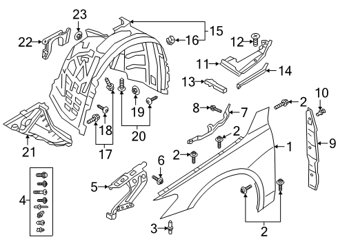 2020 Audi A6 Quattro Fender & Components