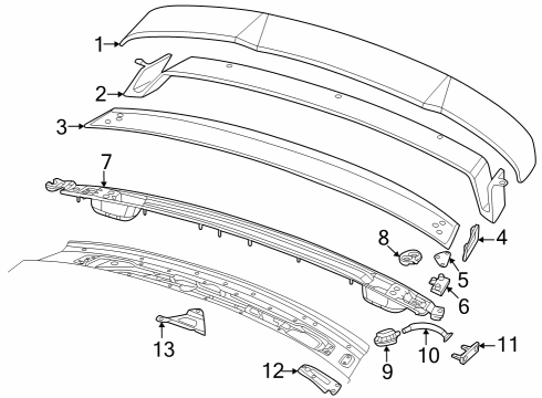 2021 Audi TT Quattro Rear Spoiler Diagram