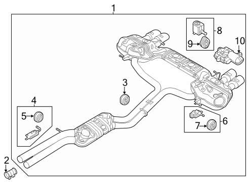 2022 Audi RS6 Avant Exhaust Components