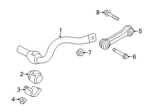 2012 Audi A6 Stabilizer Bar & Components Diagram