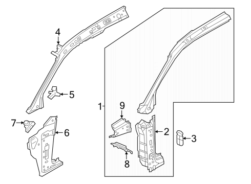 2021 Audi SQ5 Sportback Hinge Pillar