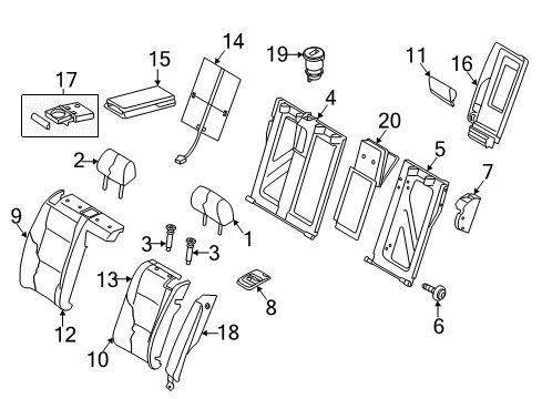 2015 Audi A4 Rear Seat Components Diagram