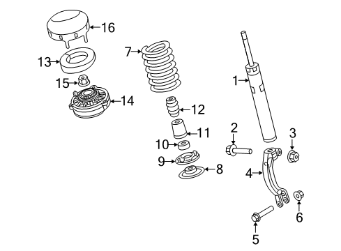 2025 Audi S4 Struts & Components Diagram