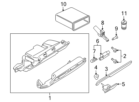 2009 Audi TT Glove Box Diagram