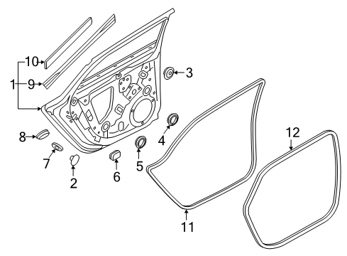 2025 Audi A4 Quattro Door & Components Diagram