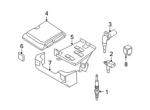 2011 Audi A3 Control Unit Diagram for 038-907-281-D