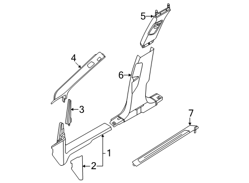 2025 Audi SQ6 e-tron Interior Trim - Pillars