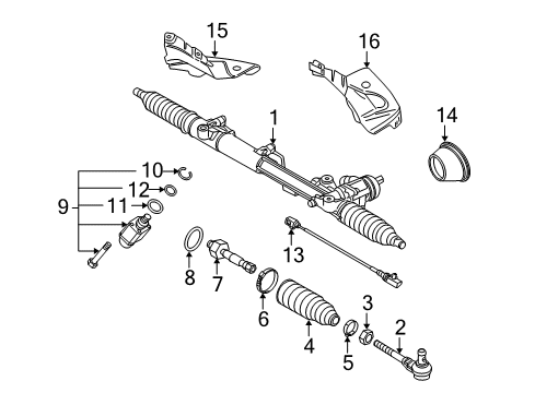 2007 Audi A4 Quattro Steering Gear & Linkage - Steering Diagram 3