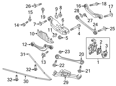 2020 Audi S5 Rear Suspension Components Diagram