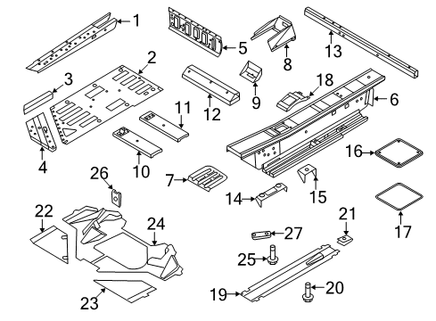 2014 Audi R8 Rear Crossmember Diagram for 420-803-278-D