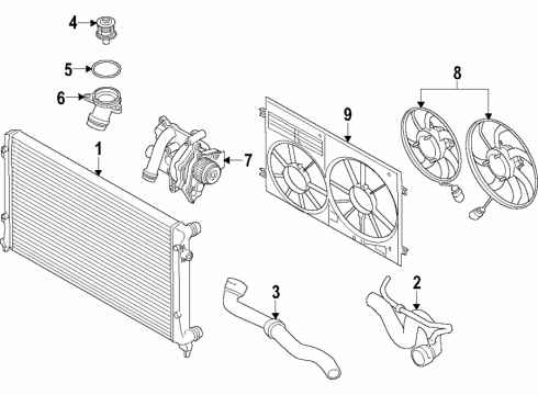 2017 Audi Q3 Quattro Cooling Fan