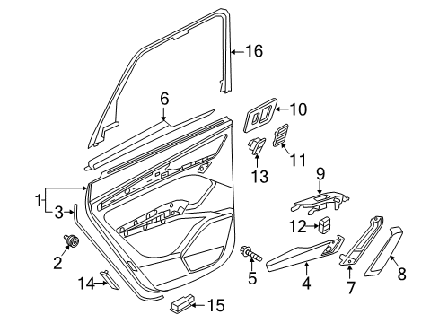 2024 Audi Q5 Interior Trim - Rear Door