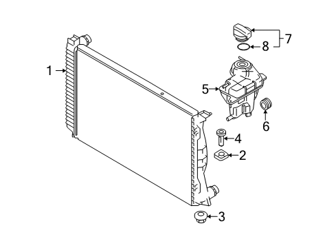 2008 Audi A6 Quattro Radiator & Components Diagram