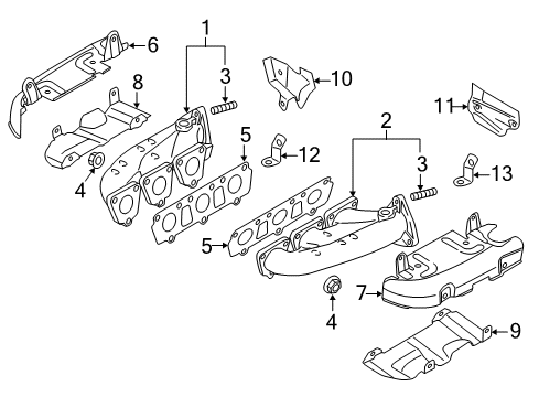 2014 Audi S5 Exhaust Manifold