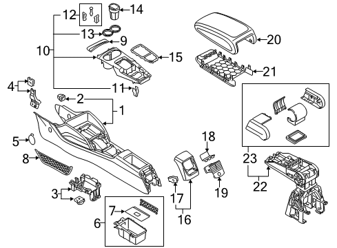 2015 Audi A3 Console Diagram