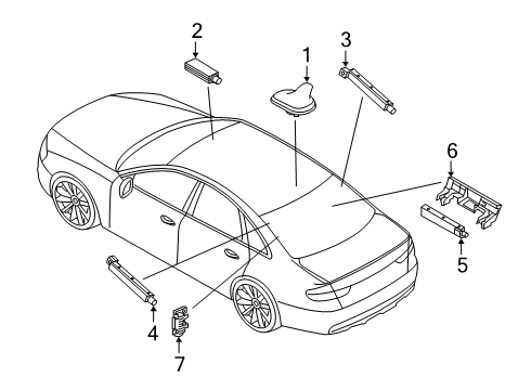 2024 Audi S8 Antenna & Radio Diagram