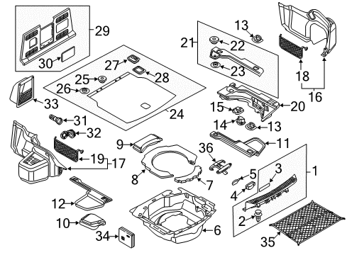 2013 Audi S8 Interior Trim - Rear Body Diagram