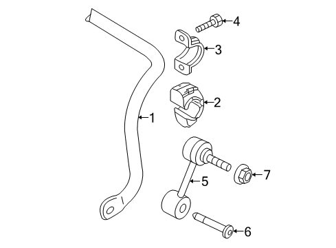 2017 Audi Q3 Stabilizer Bar & Components Diagram 4