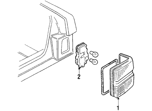 1989 Audi 100 Rear Lamps Diagram
