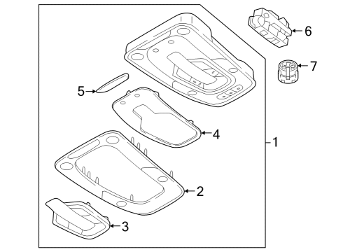 2024 Audi SQ8 e-tron Sportback Overhead Console
